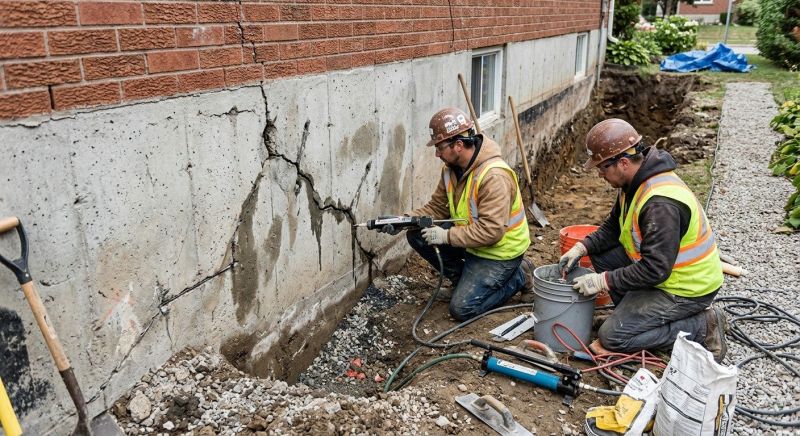 Cracked Foundation Repair in Groveland, MA