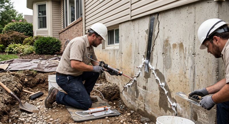 Cracked Foundation Repair in Middleton, MA