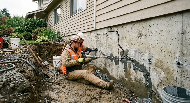 Cracked Foundation Repair in Peabody, MA