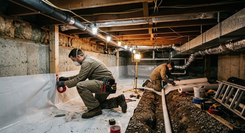 Crawl Space Leveling in North Andover, MA
