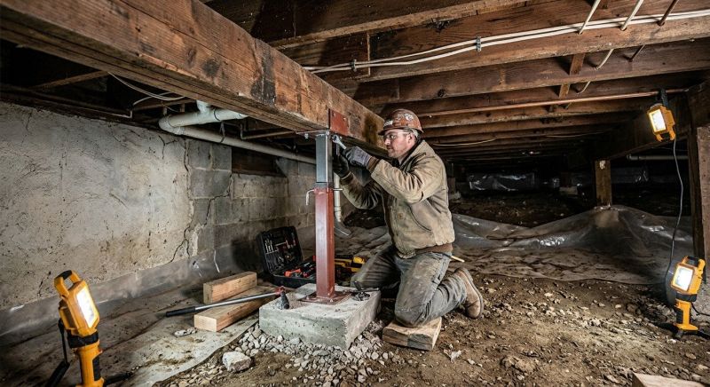 Crawlspace Foundation Repair in Amesbury, MA