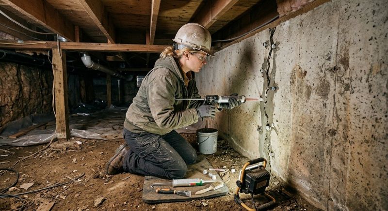 Crawlspace Foundation Repair in Chelsea, MA