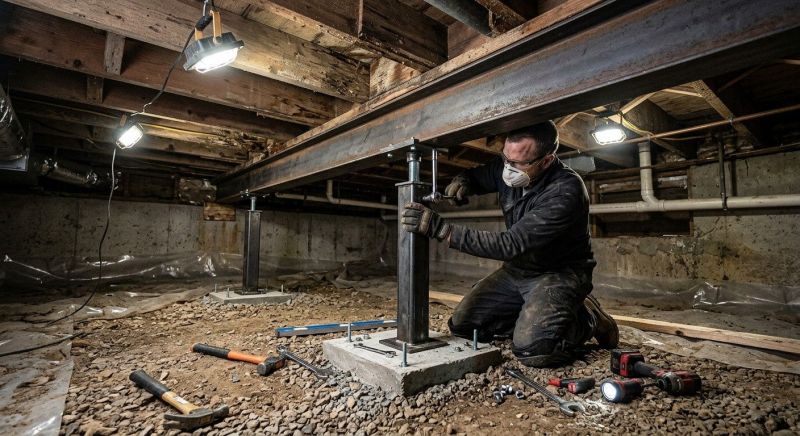 Crawlspace Structural Repair in North Andover, MA