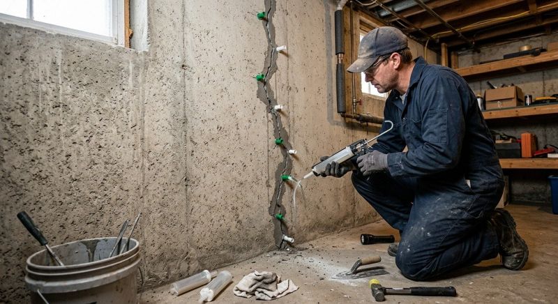 Foundation Crack Repair in Acton, MA