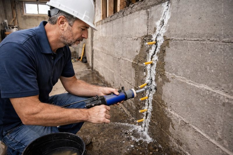 Foundation Crack Sealing in North Andover, MA