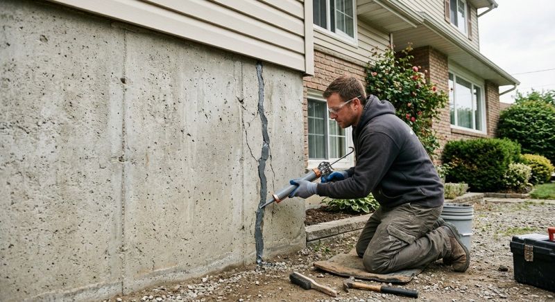 Foundation Crack Sealing in North Andover, MA