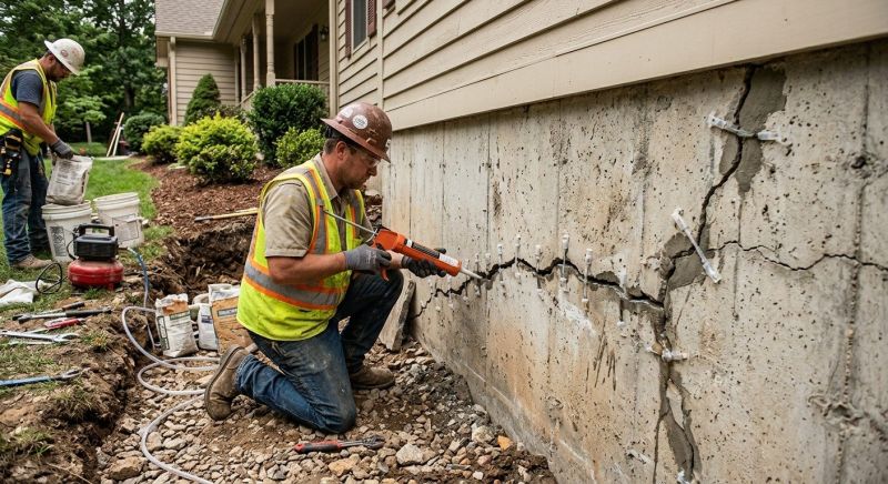 Foundation Cracks Repair in North Andover, MA