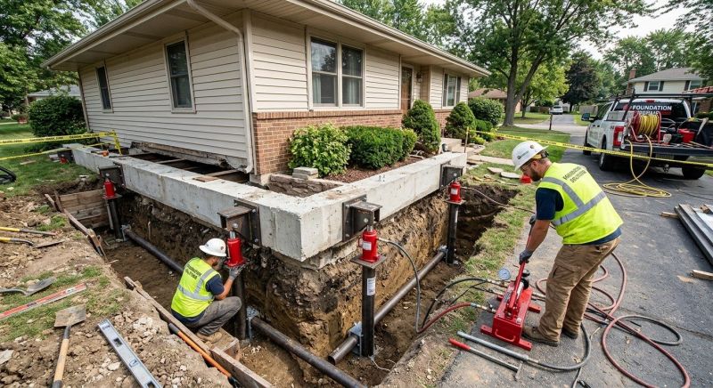 Foundation Jacking in Everett, MA