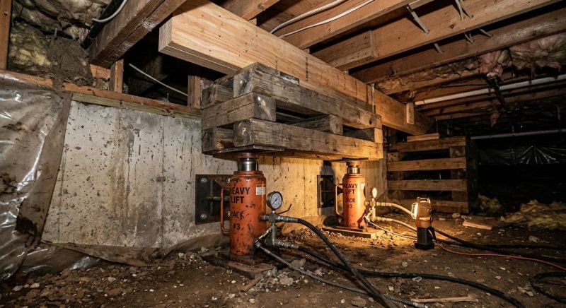 Foundation Jacking in Melrose, MA