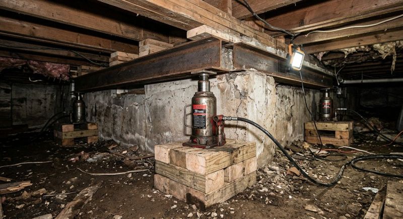 Foundation Jacking in Raymond, NH