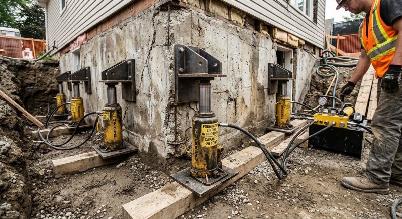 Foundation Jacking in Revere, MA