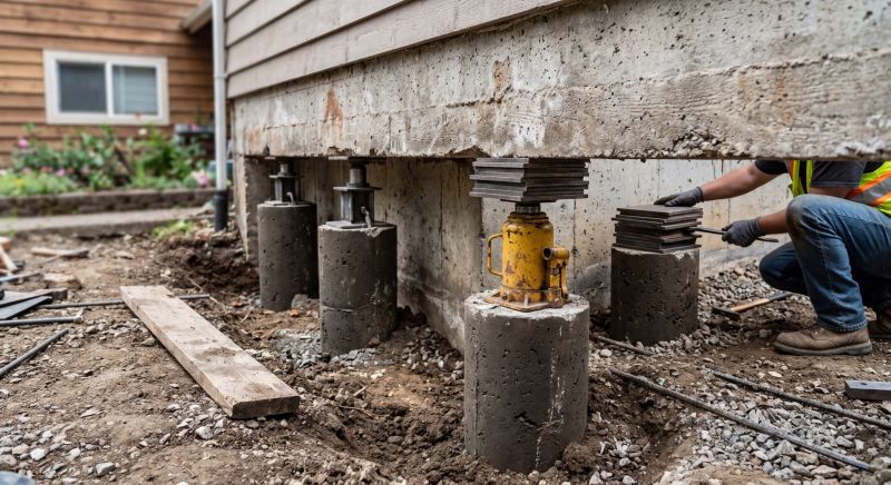 Foundation Pier Leveling in North Andover, MA