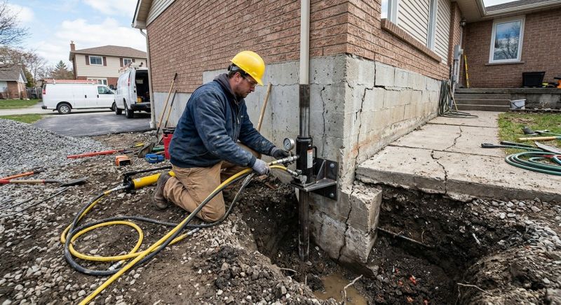 Foundation Settlement Repair in North Andover, MA