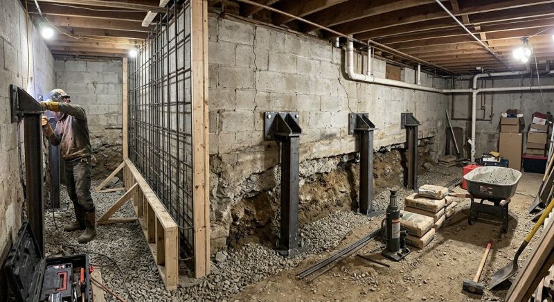 Foundation Stabilizing in Brighton, MA