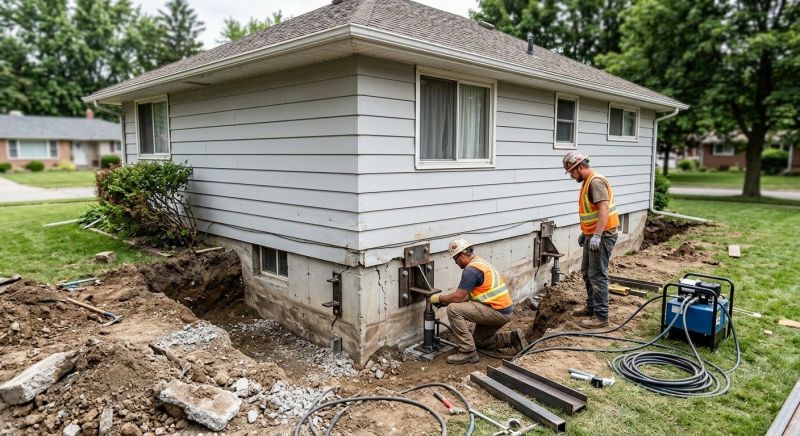 House Foundation Repair in Reading, MA