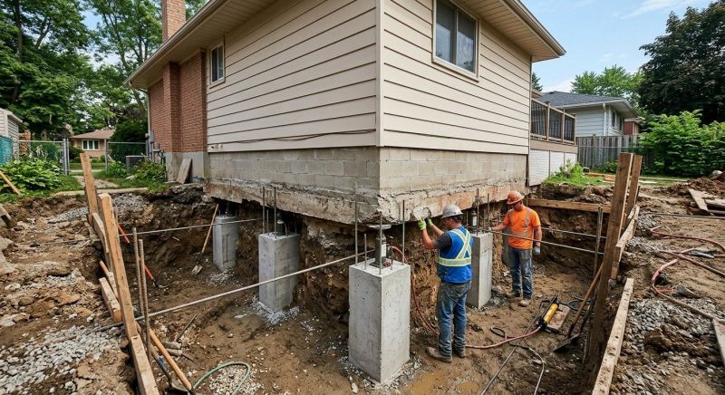 House Underpinning in North Andover, MA