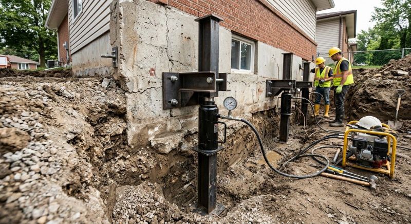 Sinking Foundation Lifting in North Andover, MA