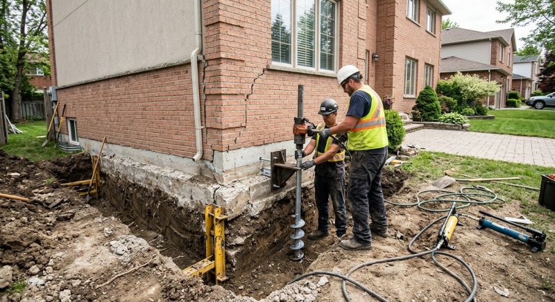 Sinking Foundation Repair in Dunstable, MA