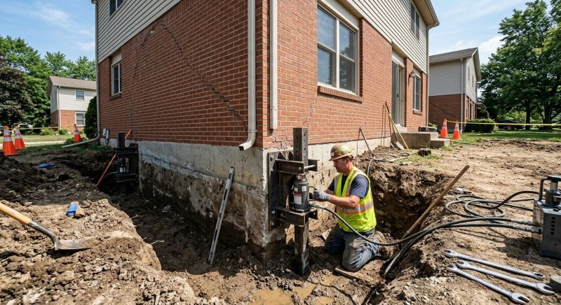 Sinking Foundation Repair in Hampstead, NH