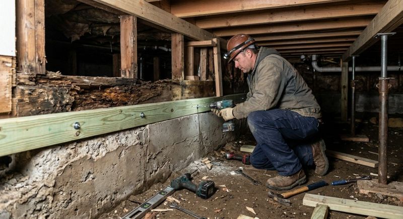Sinking Foundation Repair in Hampton, NH