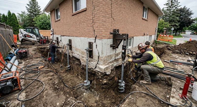 Sinking Foundation Repair in Methuen, MA