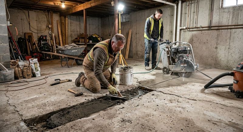 Slab Foundation Repair in North Andover, MA
