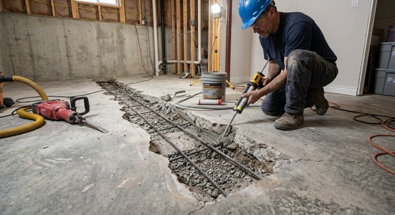 Slab Foundation Repair in North Andover, MA